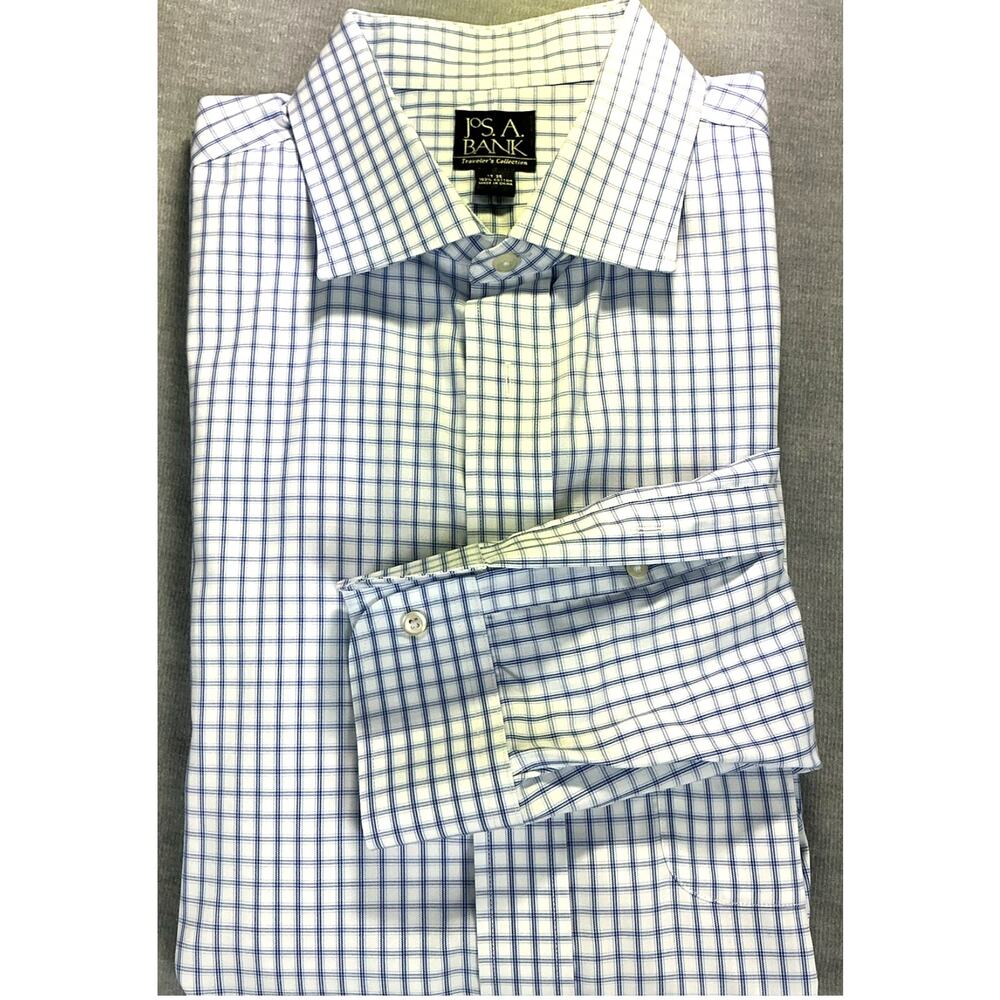 4 pc Jos A Bank Men's Dress Shirt Lot 17 35 Executive Business Closet - Picture 2 of 13
